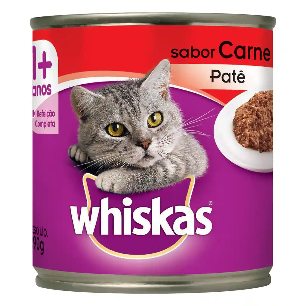 Whiskas Alimento Húmedo para Gatos Adultos Paté Sabor a Carne