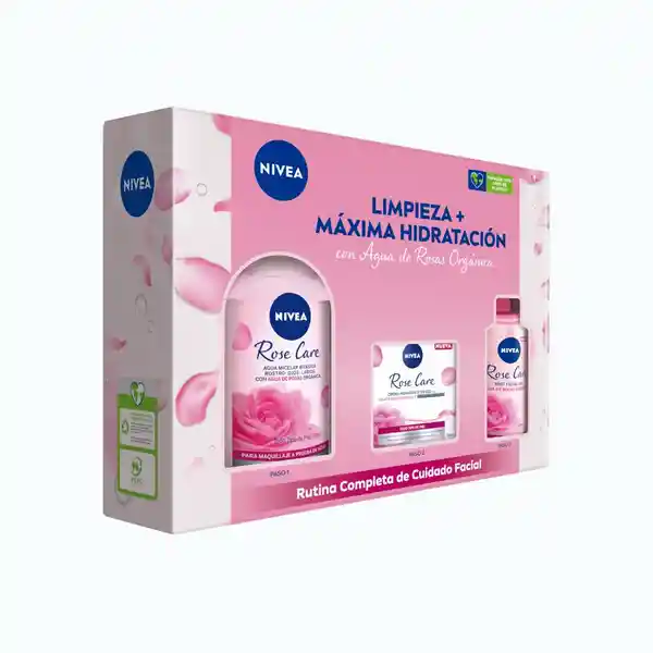 Nivea Agua Micelar Bifásica Rose Care + Crema + Mist Refrescante