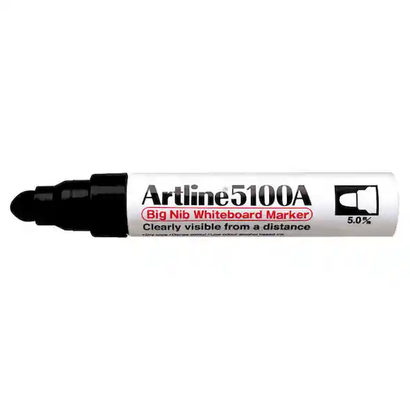 Artline Plumón Pizarra Negro Grueso Biselado 5100A