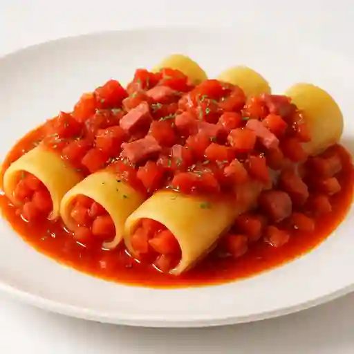 Canelones Al Pomodoro con Tocino