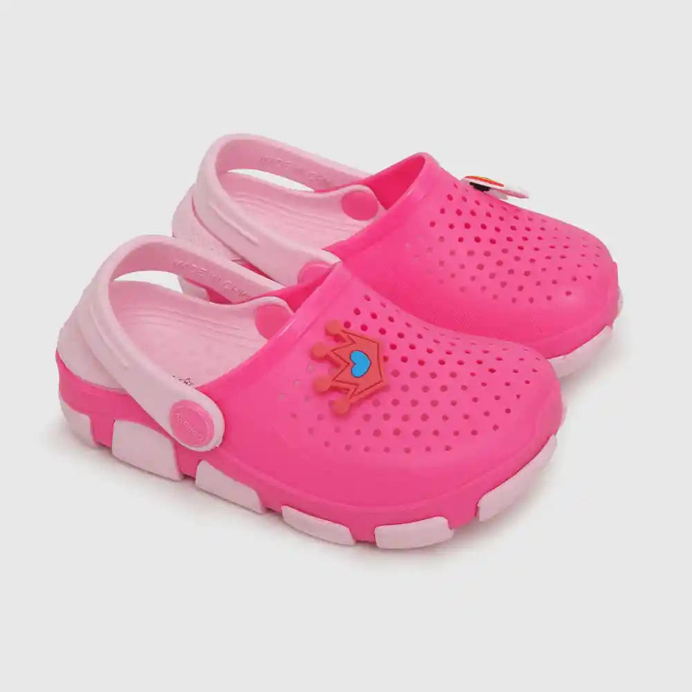 Sandalias Punta Cubierta De Niña Rosado Talla 25