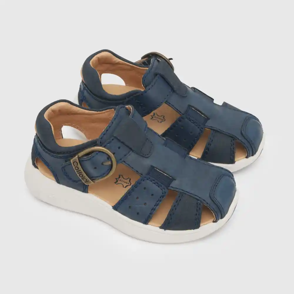 Sandalias Cerrada De Niño Azul Talla 22