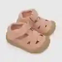 Sandalias Metalizada Con Velcro Niña Rosado Talla 18