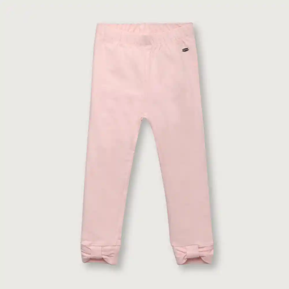 Pantalón Calza Con Moño Para Niña Rosada Talla 18m