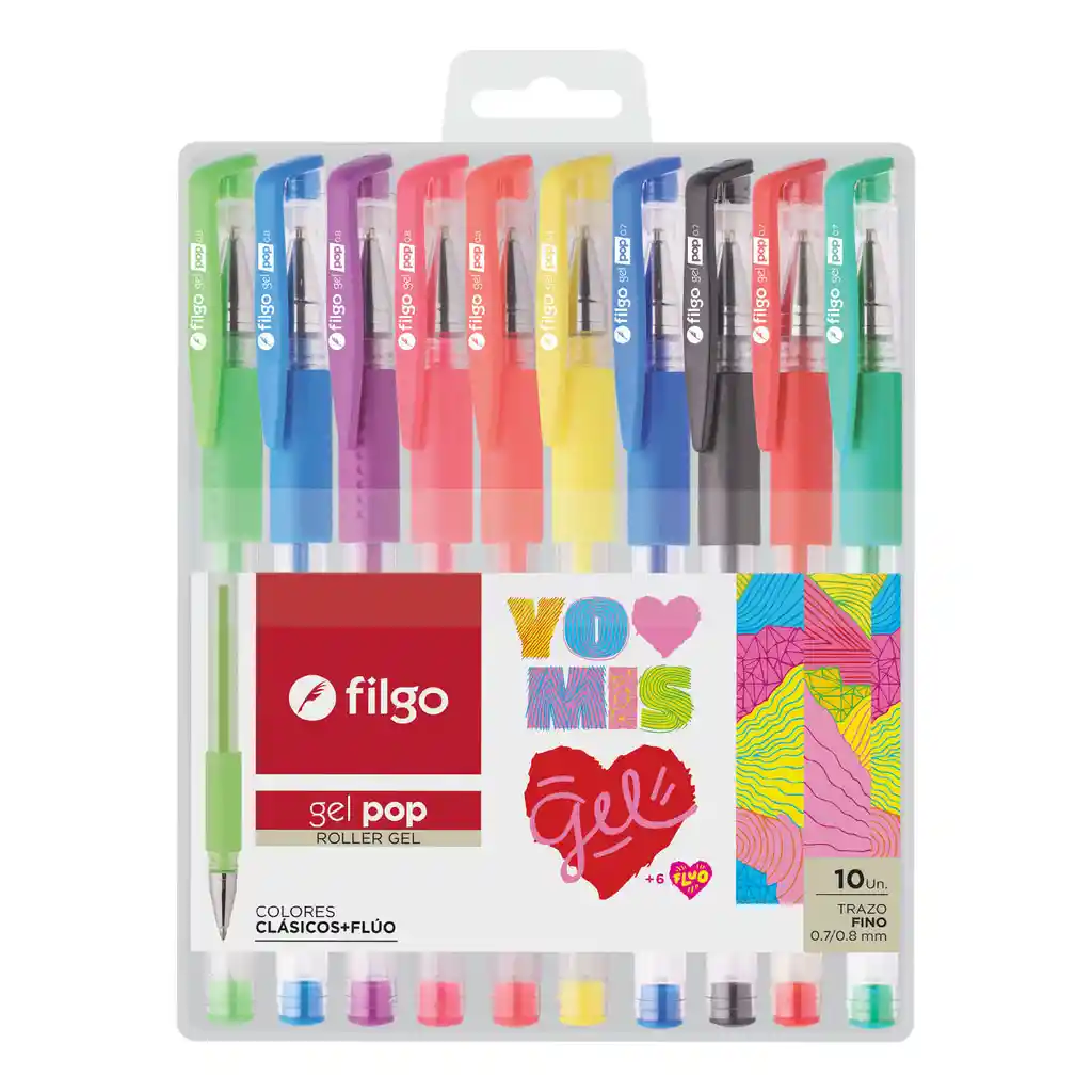 Roller Gel Gel Pop Estuche 10 Surtido