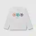 Polera Play Bebé Niño Blanco Talla 24 Meses