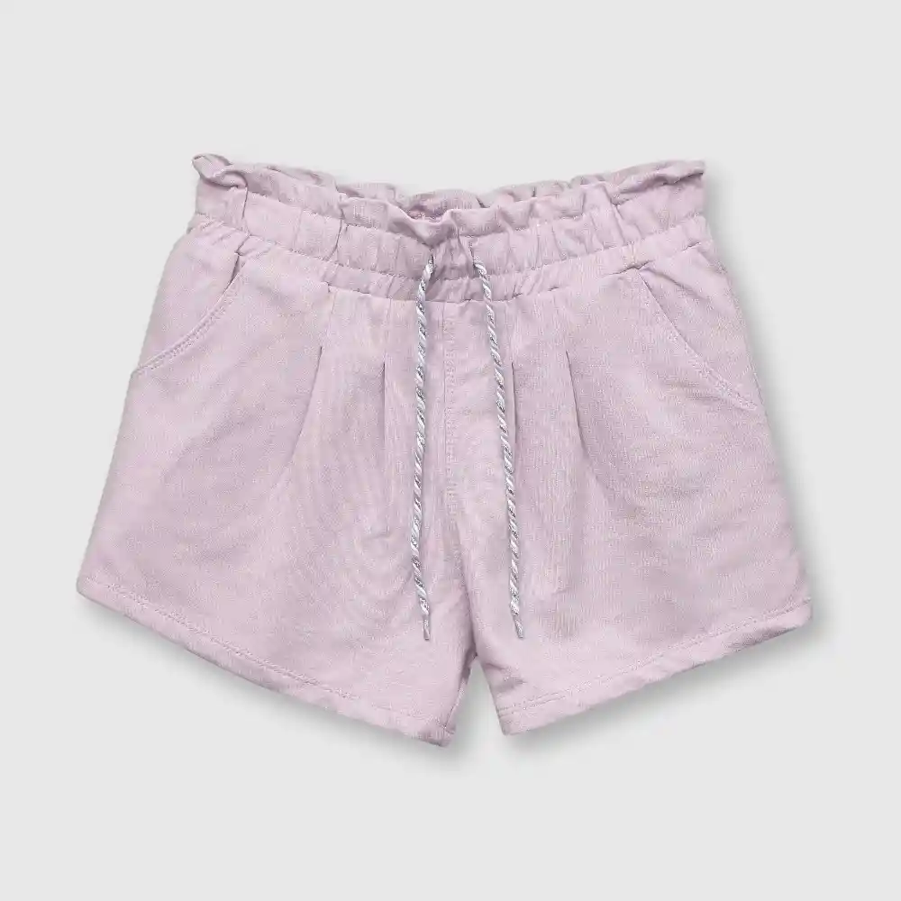 Short Recogido De Punto De Niña Lila Talla 8a