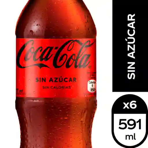 Coca Zero Sin Azugar Botella 591Ml