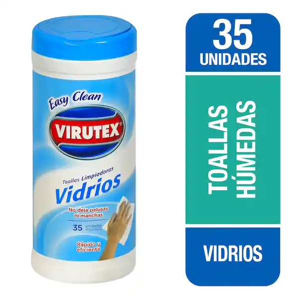 Virutex Toallitas Limpiadoras de Vidrio