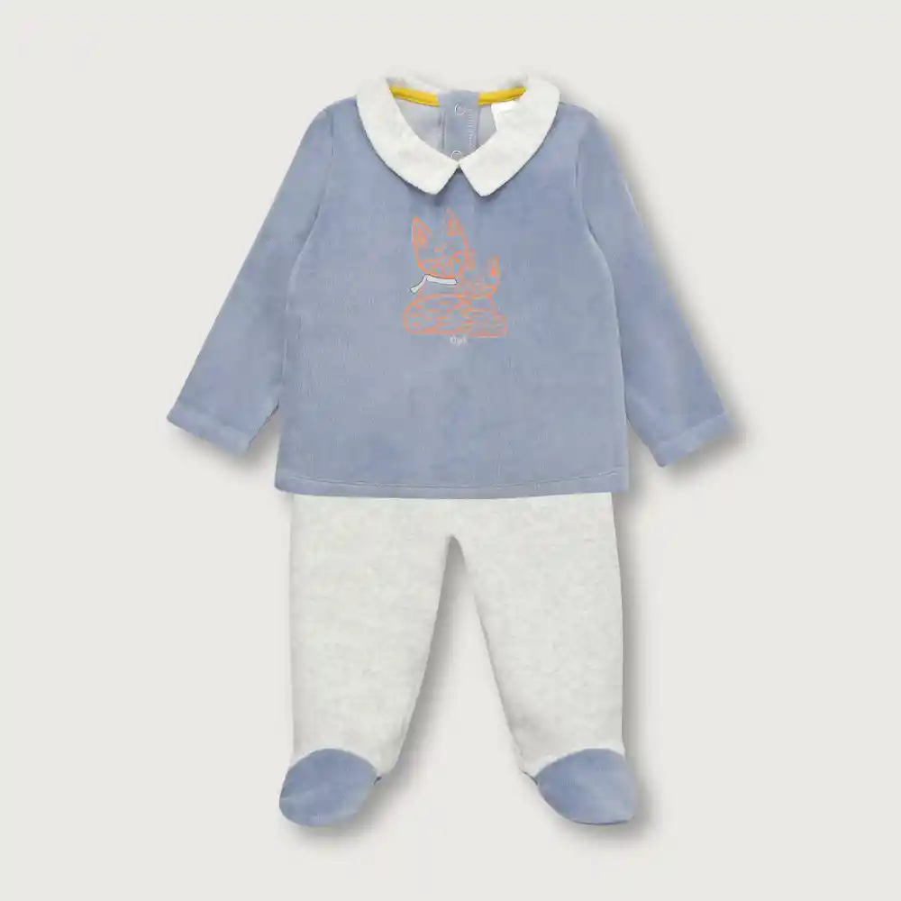 Clemente De Bebé Niño Zorro Gris Talla Rn