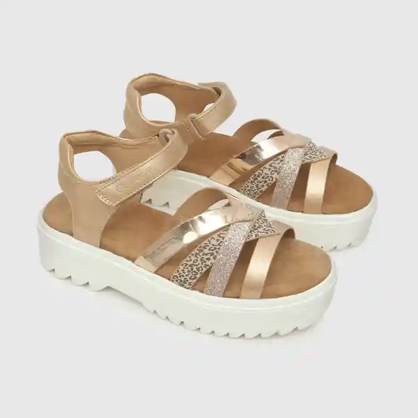 Sandalias Plataforma de Niña Light Pink Talla 32 Colloky