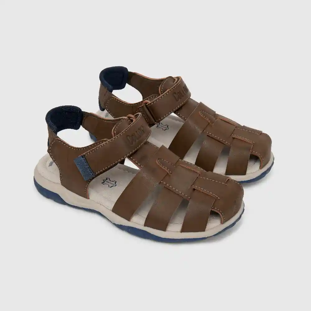 Sandalias Franciscana Clásica Niño Café Talla 33