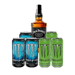 Combo Jack Daniels Whisky Premium No.7 Tennessee Monster Beb