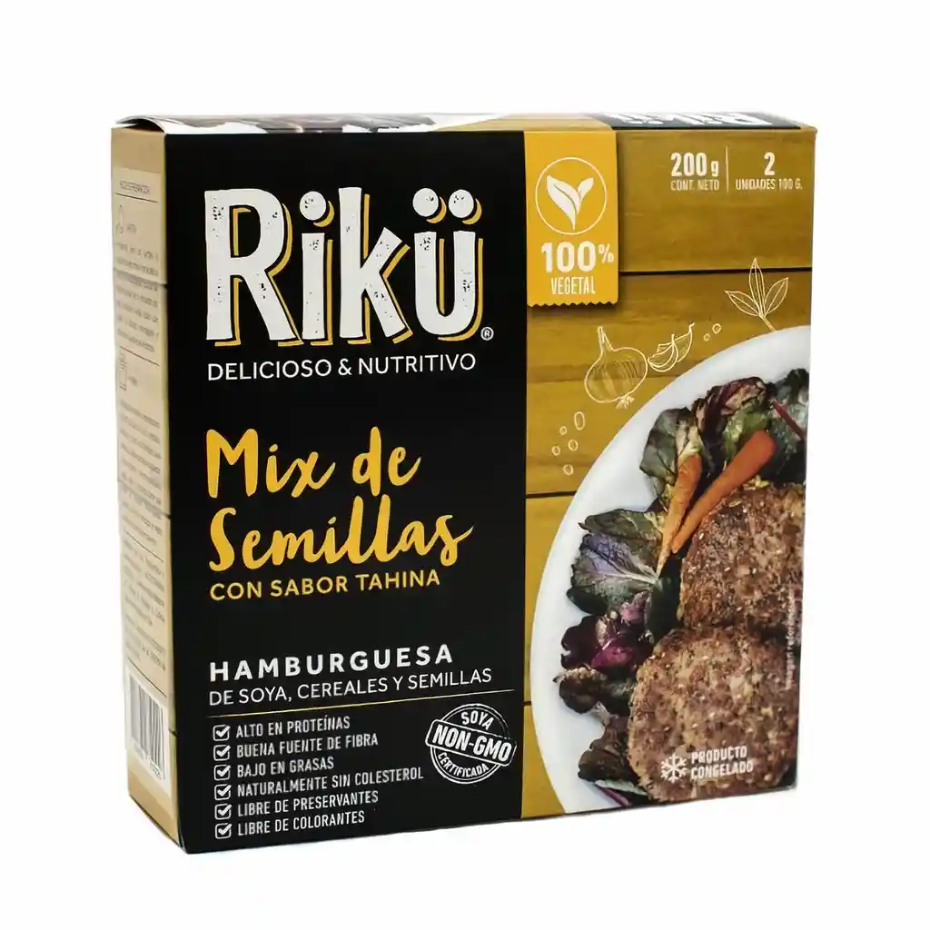 Riku Hamburguesa Mix Semillas