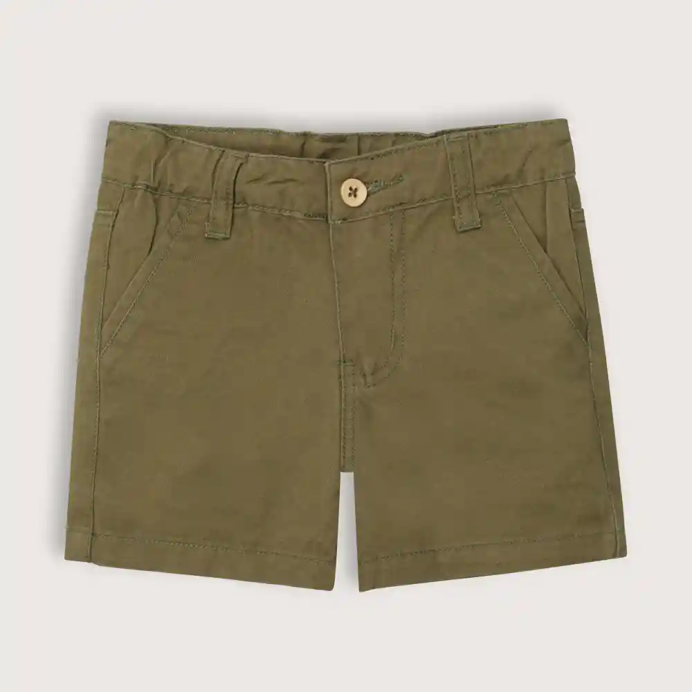 Bermuda Esencial Niño Verde Talla 3 Años