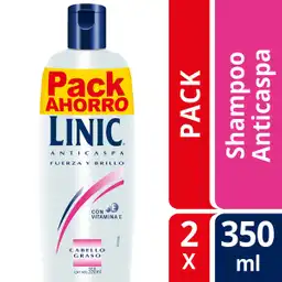 Linic Pack Shampoo Anticaspa Fuerza y Brillo Cabello Graso