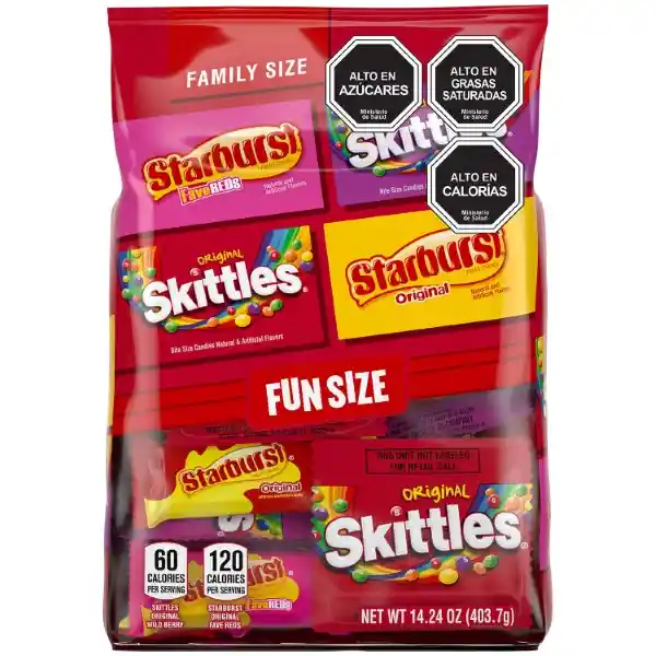 Mars Mix Caramelo Skittles Starburst