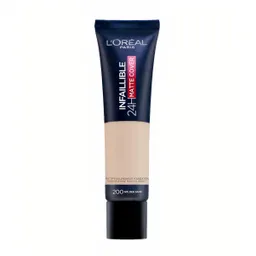 Loreal Paris-Infallible Base de Maquillaje Matte Cover Tono 200 Golden Sand