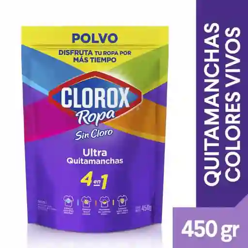 Ultra Quitamanchas en Polvo Clorox Ropa Color (Doypack) 450 gr