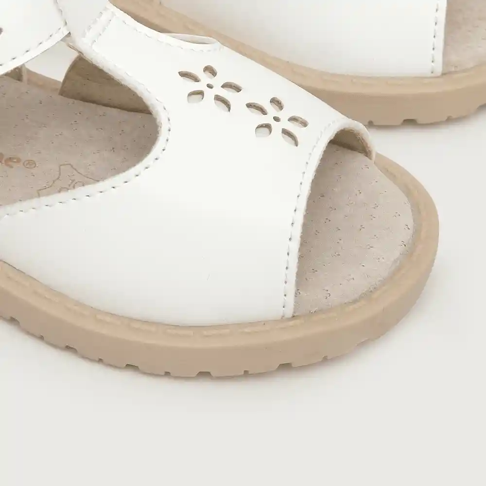 Sandalias Flores De Niña Blanca Talla 24