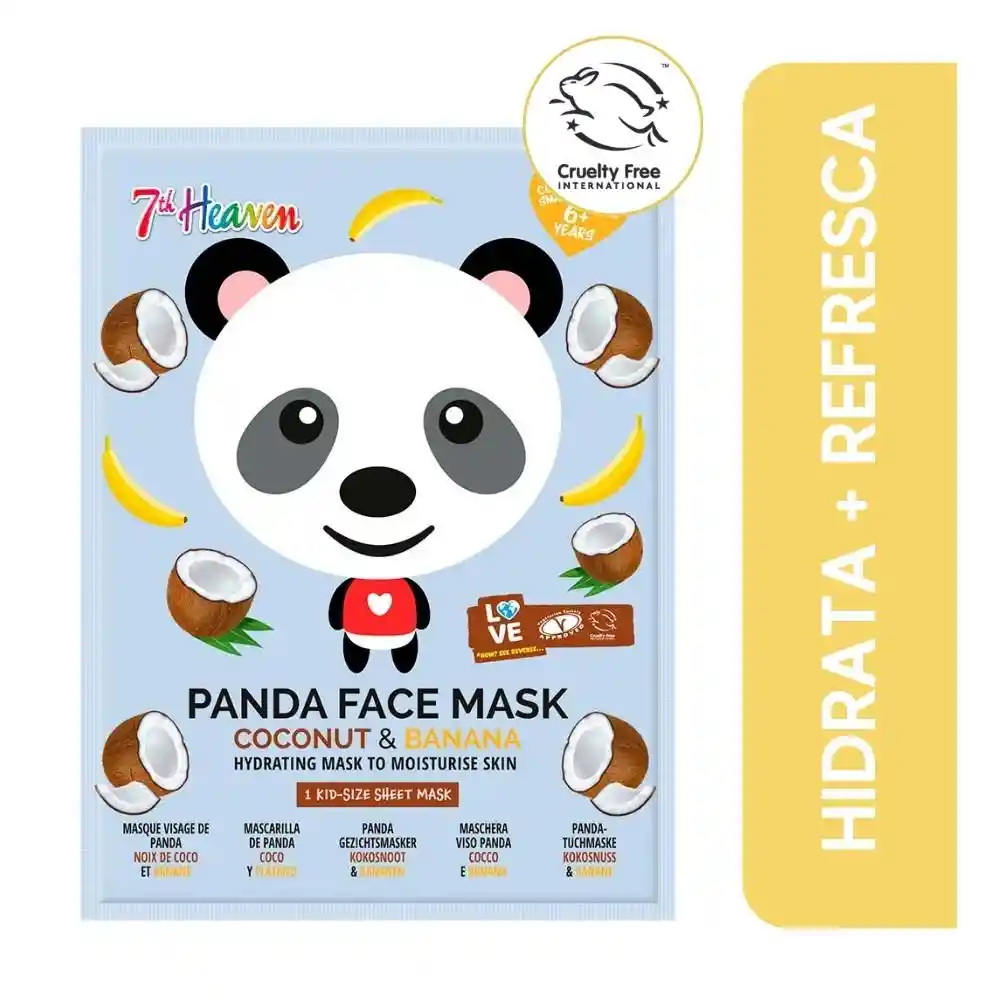 Panda Face Mask Mascarilla Revitalizante Coconut & Banana