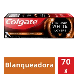 Colgate Pasta Dental Blanqueamiento Luminous White Lovers Café