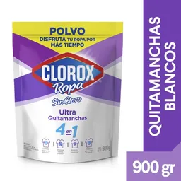 Ultra Quitamanchas en Polvo Clorox Ropa Blanca (Doypack) 900 gr