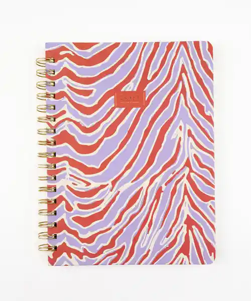 Lounge Cuaderno Grande Cebra Lila y Rojo