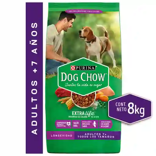 Dog Chow Alimento para Perros Adultos 7+ Longevidad