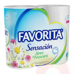 Favorita Papel Higiénico Doble Hoja Sensación Aires de Frescura