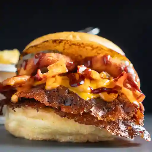 Barbecue burger doble + fries