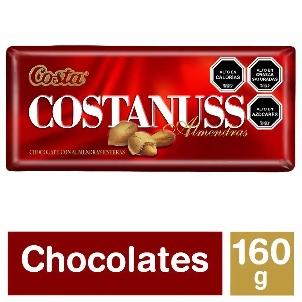 Costa Chocolate Costanuss con Almendras Enteras