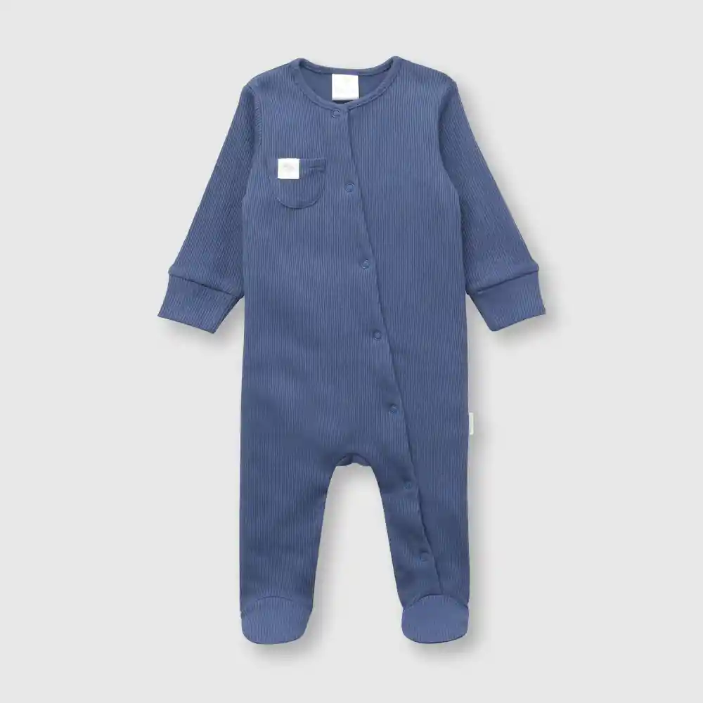 Enterizo Osito Para Bebé Niño Azul Talla 0/3m