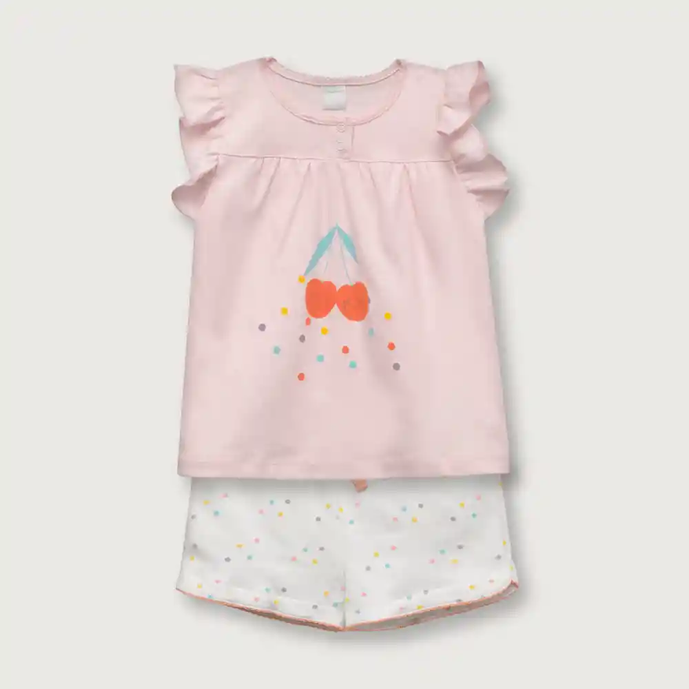 Pijama Niña Rosado Talla 12m