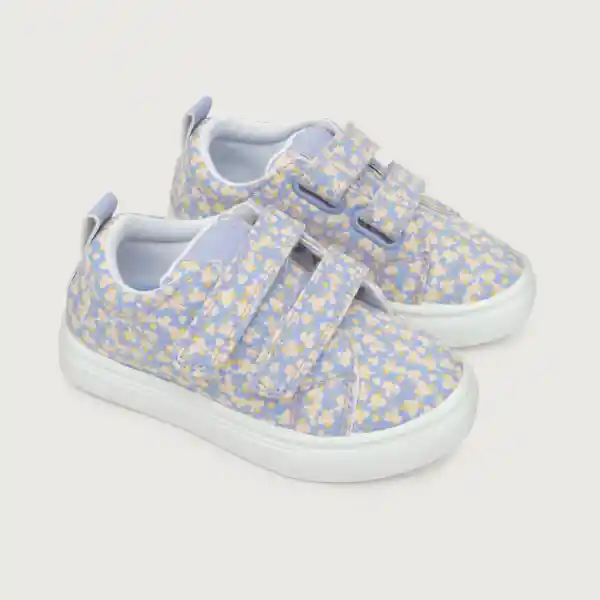 Zapatillas Urbana Lona Doble Velcro Denim Niña Talla 27 Opaline