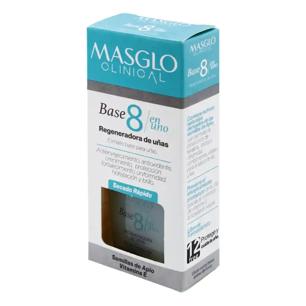 Masglo Base Regeneradora de Uñas 8 en 1