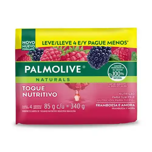 Palmolive Jabón Naturals Toque Nutritivo Frambuesa y Mora