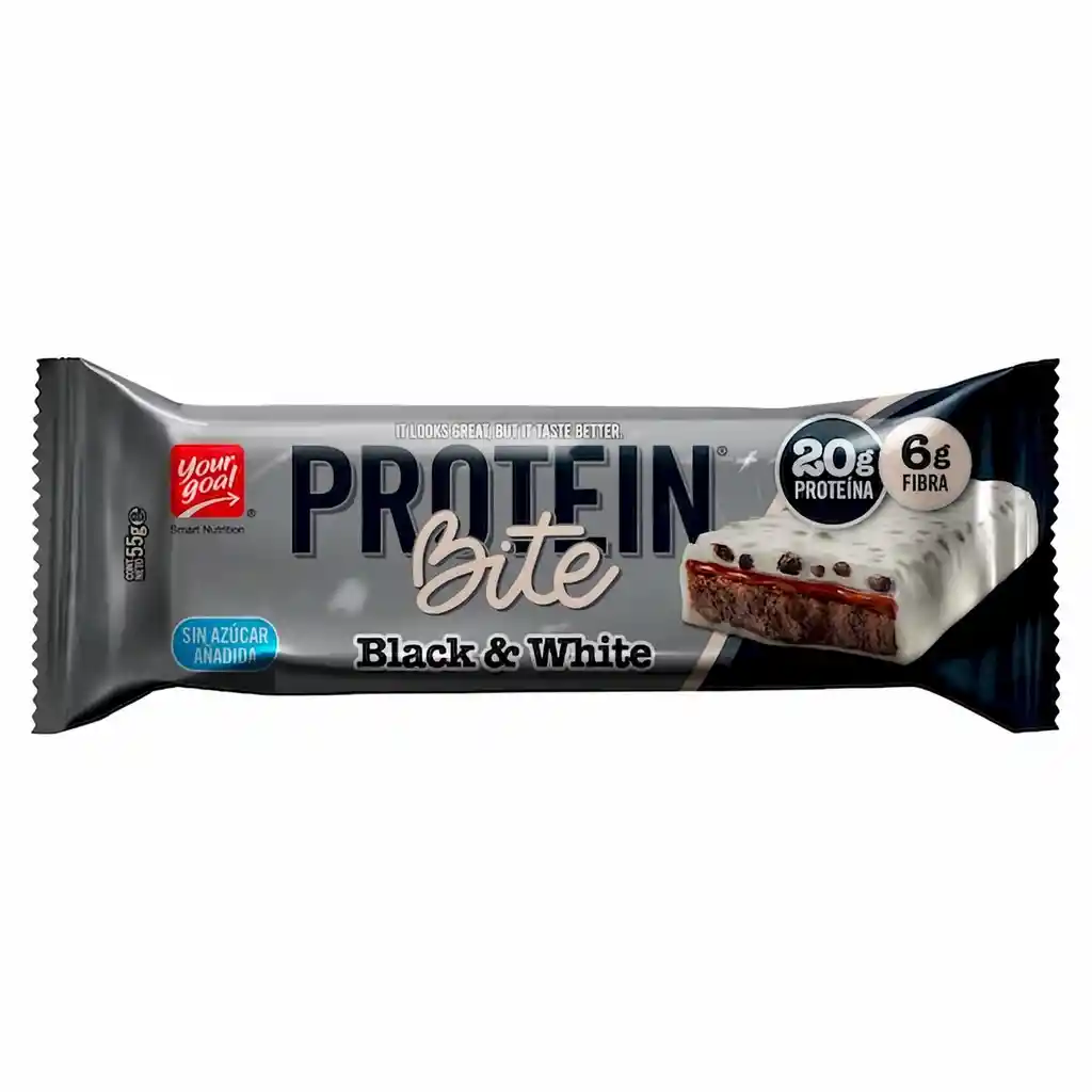 Protein Barra de Proteína Black & White sin Azúcar