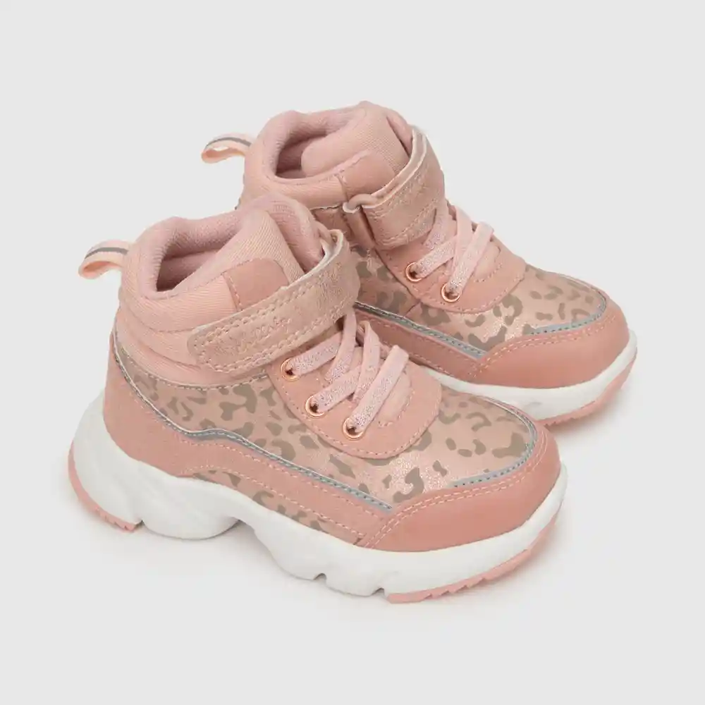 Botines Tipo Chunky Para Niña Rosado Talla 26