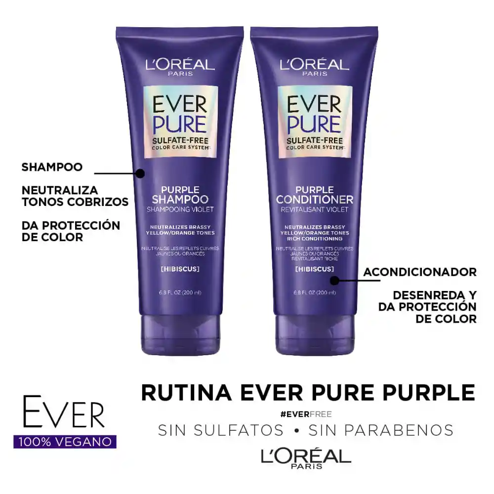 L'Oréal Shampoo Everpure Brass Tonning Purple