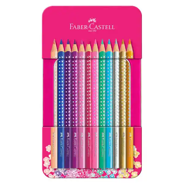 Faber Castell Lápiz en Caja Metálica Sparkle