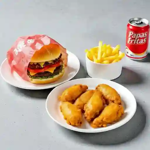 Combo Trutro Ala Acompanado Con Papa...