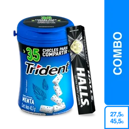 Combo Trident Menta + Halls Ultra Fuerte