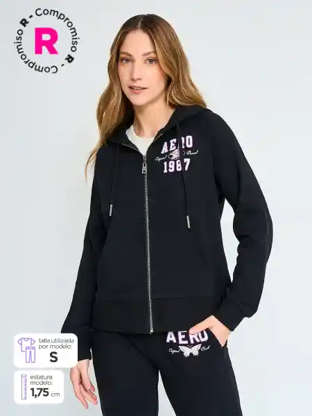 Aeropostale Polera Meld Negro L S25