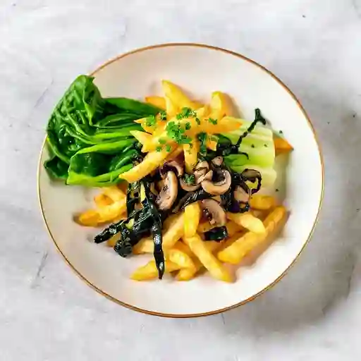 Pock po choi con papa fritas