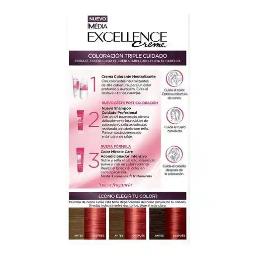 Excellence Creme Paris- Tinte Permanente Tono 6660 Seductor