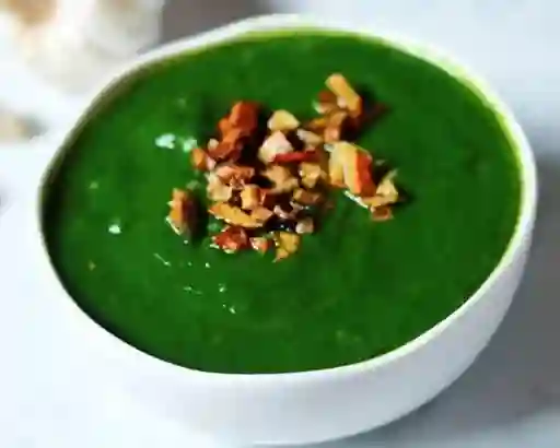 Lassoni palak + basmati rice