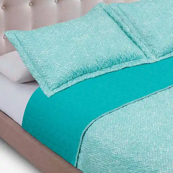 Quilt Stamp Washed 2 Plazas Turquesa Rosen