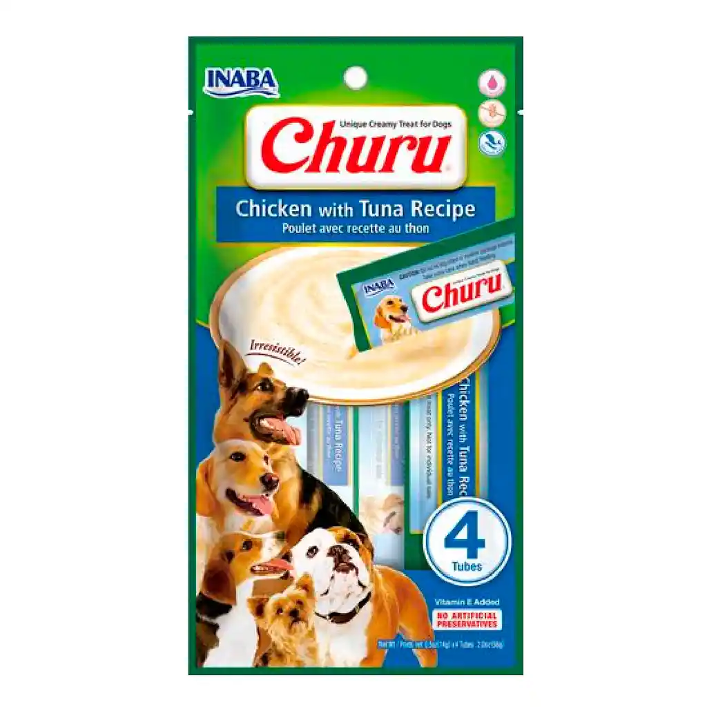 Churu Snack para Perro Pollo y Atún