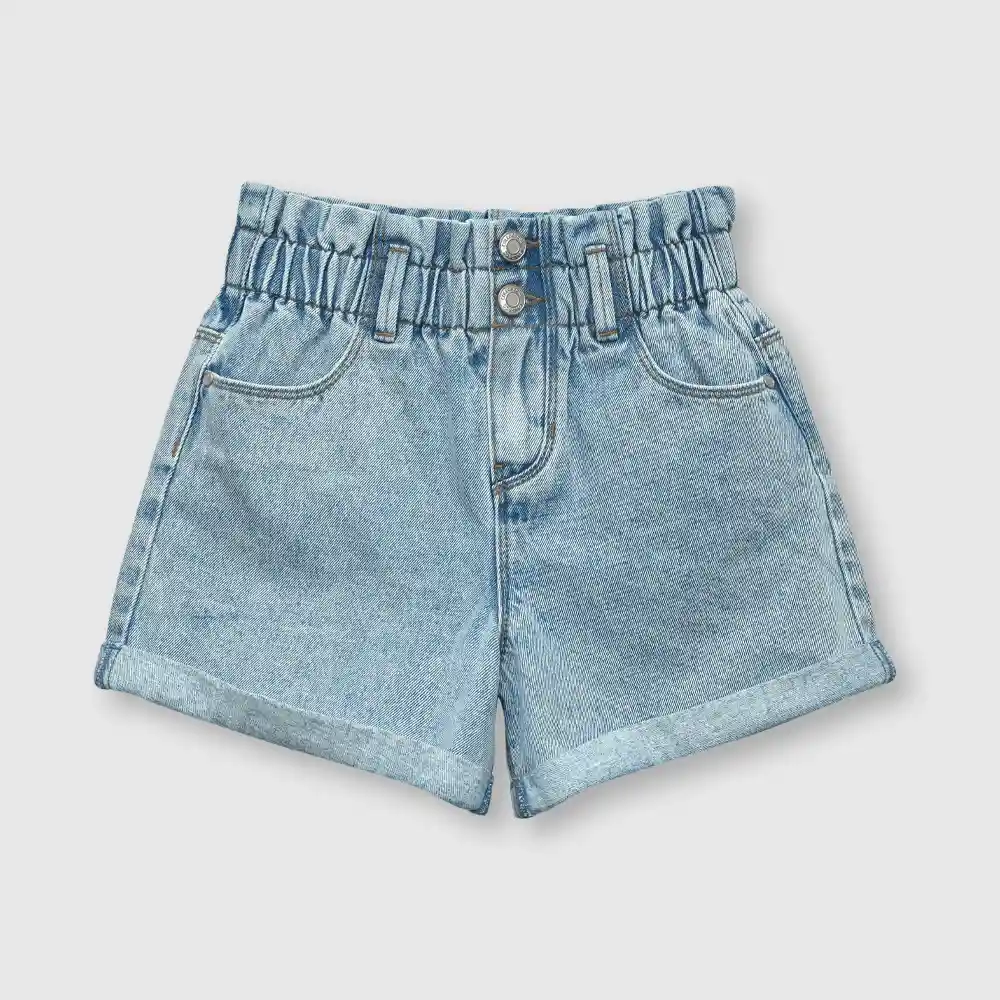 Short Recogido Niña Azul Talla 3a